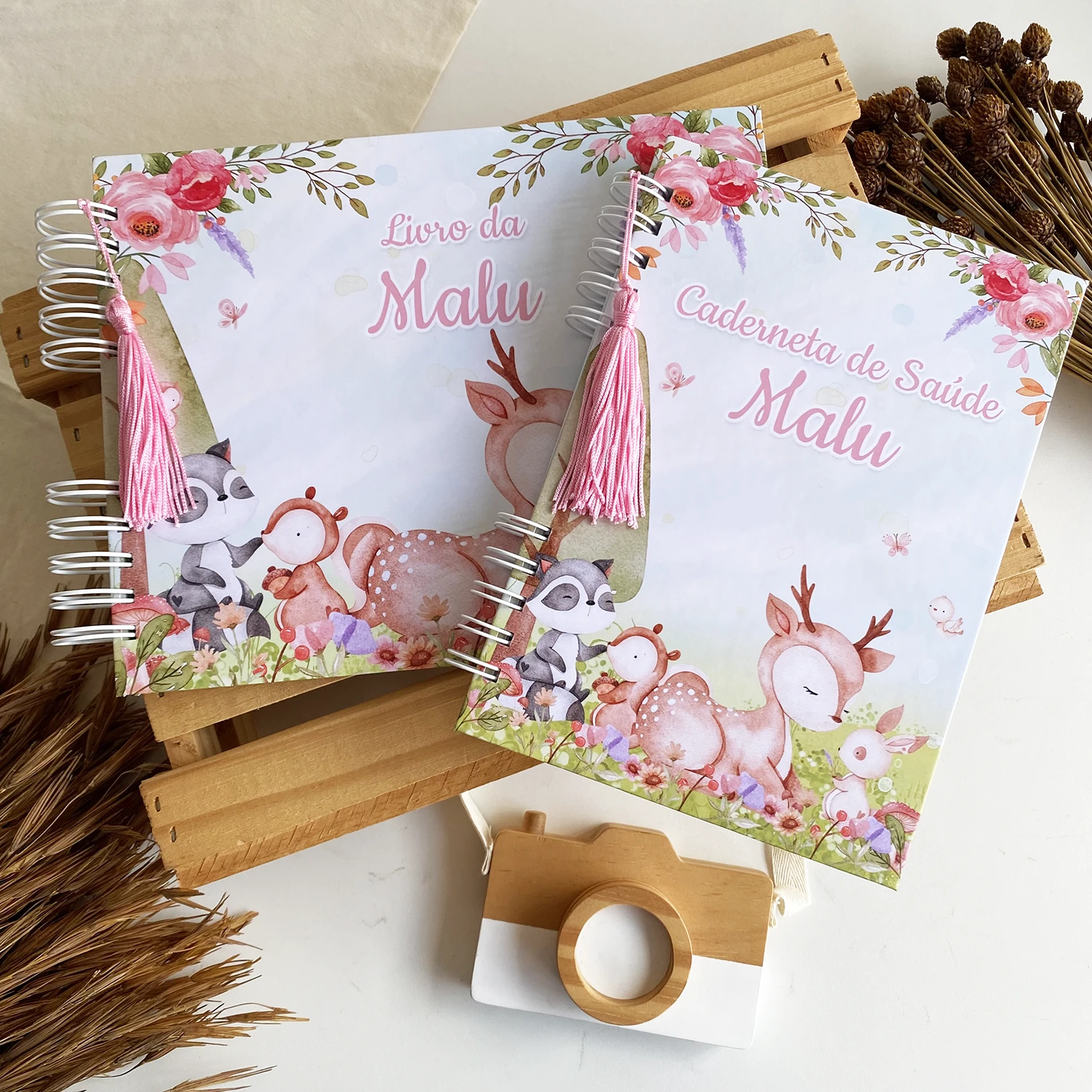 Kit Livro do Bebê e Caderneta de Saúde Bosque Encantado